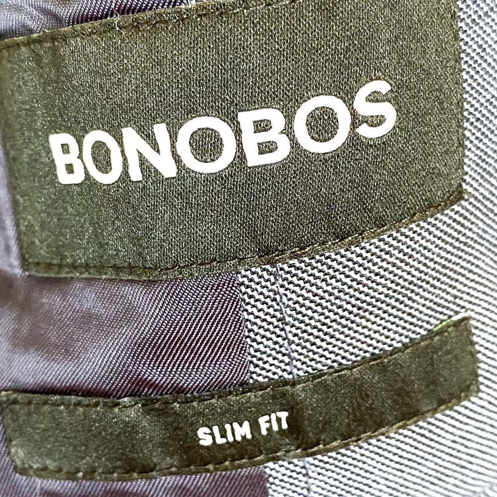 Bonobos Slim Fit Blue Men’s Wool Lightweight Lined Button Blazer Jacket Sz 38R - Picture 5 of 8